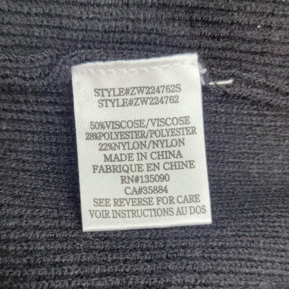 Z Supply NWT Hadley Sweater Tie Back Ribbed Black Top - Picture 11 of 12